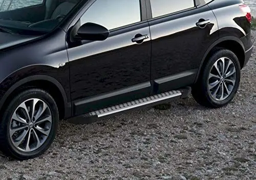 Produktbild: J&J AUTOMOTIVE | Advanced Rival Trittbretter, Einstiegsleisten mit Abe Passend Für Qashqai J11 2014-2021 OEM, 1 Set Trittbretter (L+R), Alu-Silber